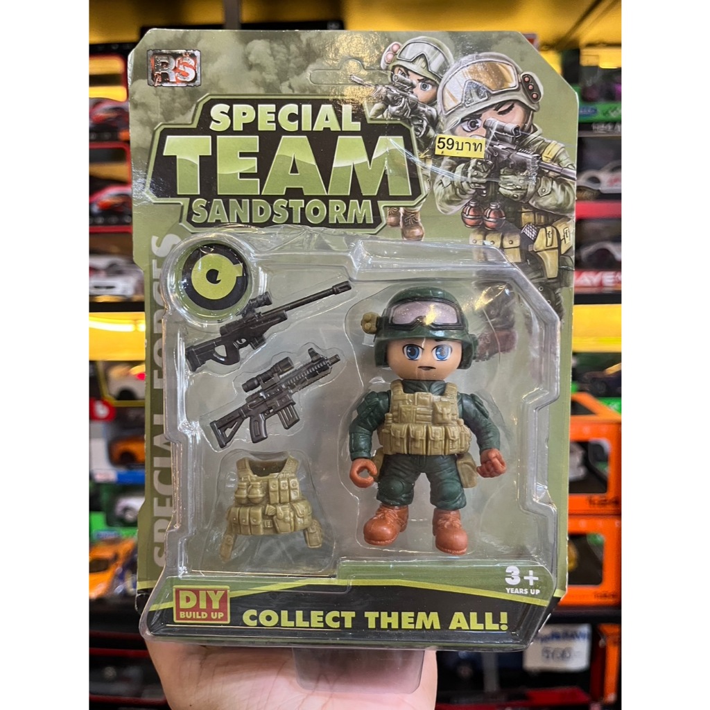 โมเดล ตัวต่อ ทหาร มี2 แบบให้สะสม  ชุดโมเดลตัวต่อฟิกเกอร์ เปลี่ยนชุดได้่ ของเล่นเสริมการเรียนรู้ (คละเเบบ)
