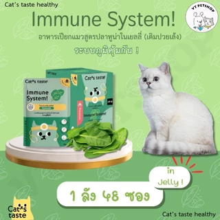 (48 ซอง) อาหารเปียกแมว Cat’s Taste Healthy 4กล่อง (48 ซอง) “เนื้อเยลลี่” เพื่อสุขภาพที่ดีของน้องๆ