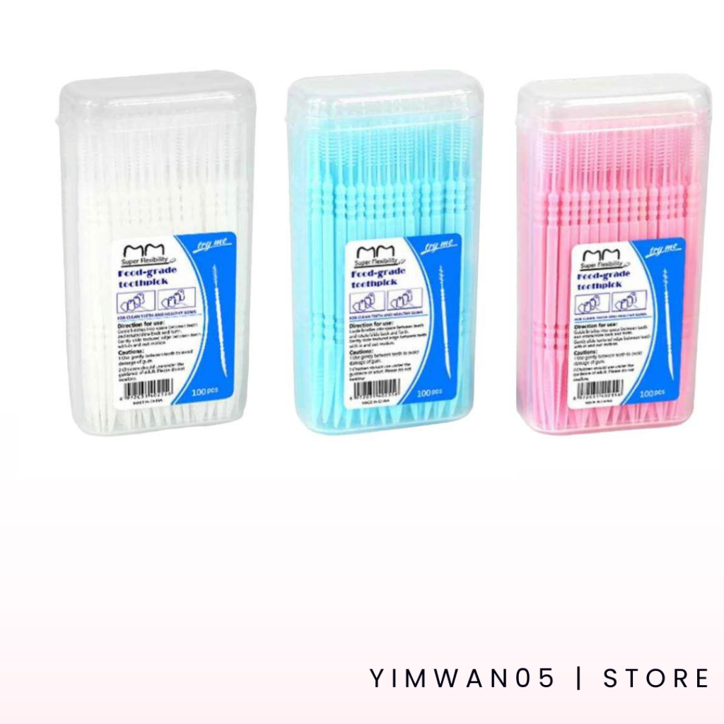 ไม้จิ้มฟัน ไม้แคะฟัน ด้ามพลาสติก แบบกล่อง/แบบซอง เลือกกสีได้ พร้อมส่ง - รูปที่ 3