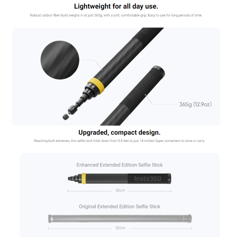 Insta360 3M Extended Edition selfie stick รับประกันศูนย์ไทย 1 ปี