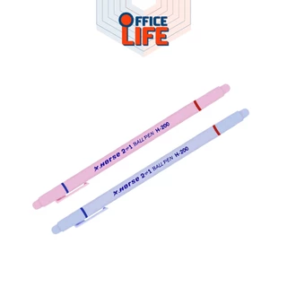 HORSE ตราม้า ปากกาลูกลื่น ปากกาจดหวย ตราม้า H-200 2 หัว 2 สี Ball Point Pen ขนาดหัว 0.7 มม ( จำนวน 1 ด้าม )
