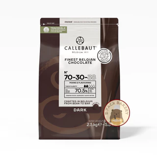 (CLB 70.5% 2.5Kg)แคลเลอร์บาว ช็อคโกแลต กูแวร์ตูร์ 70.5% 2.5kg Callebaut Dark Chocolate Couverture 70.5% 2.5kg