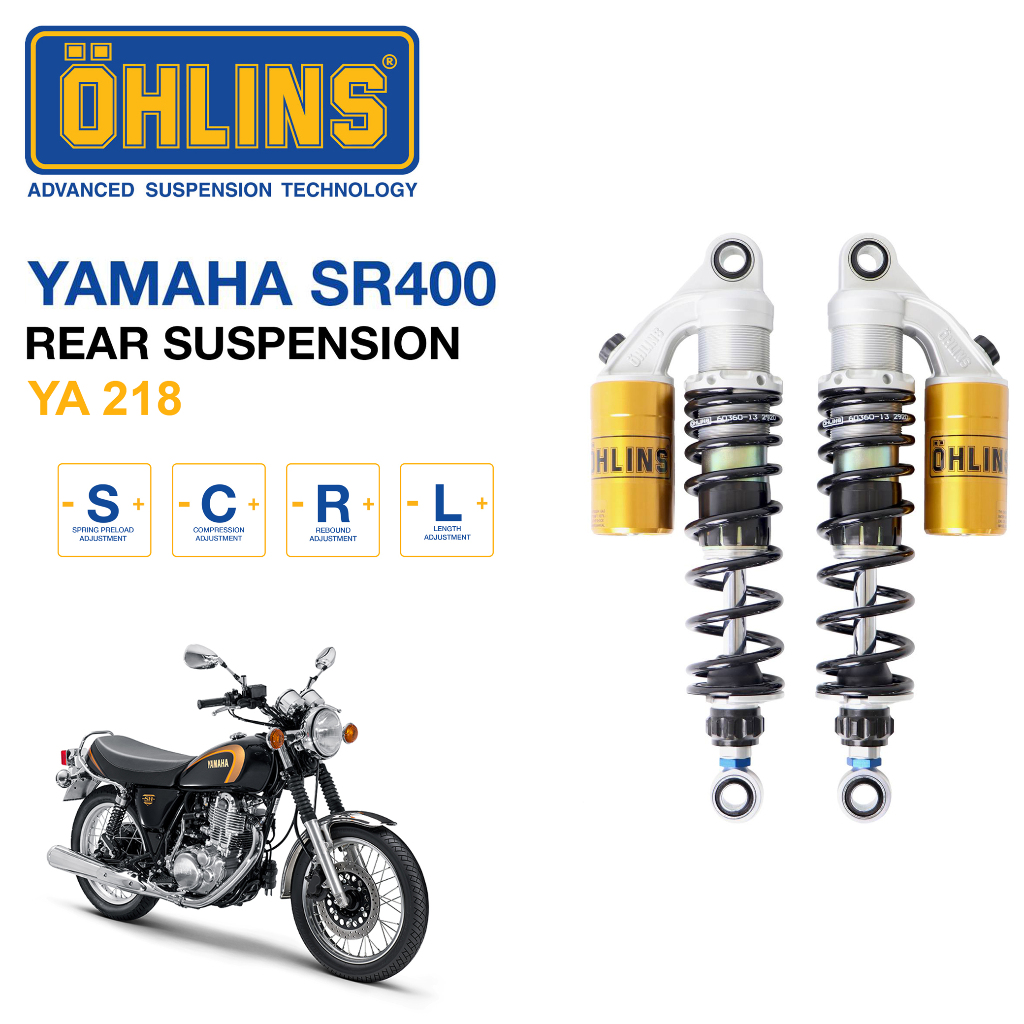 โช๊คหลัง ohlins YA 218 For Yamaha SR 400/500 2014-23