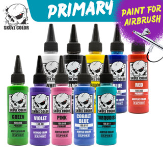 Skull Color : Primary สีพร้อมใช้สำหรับแอร์บรัชสูตร Acrylic ข…
