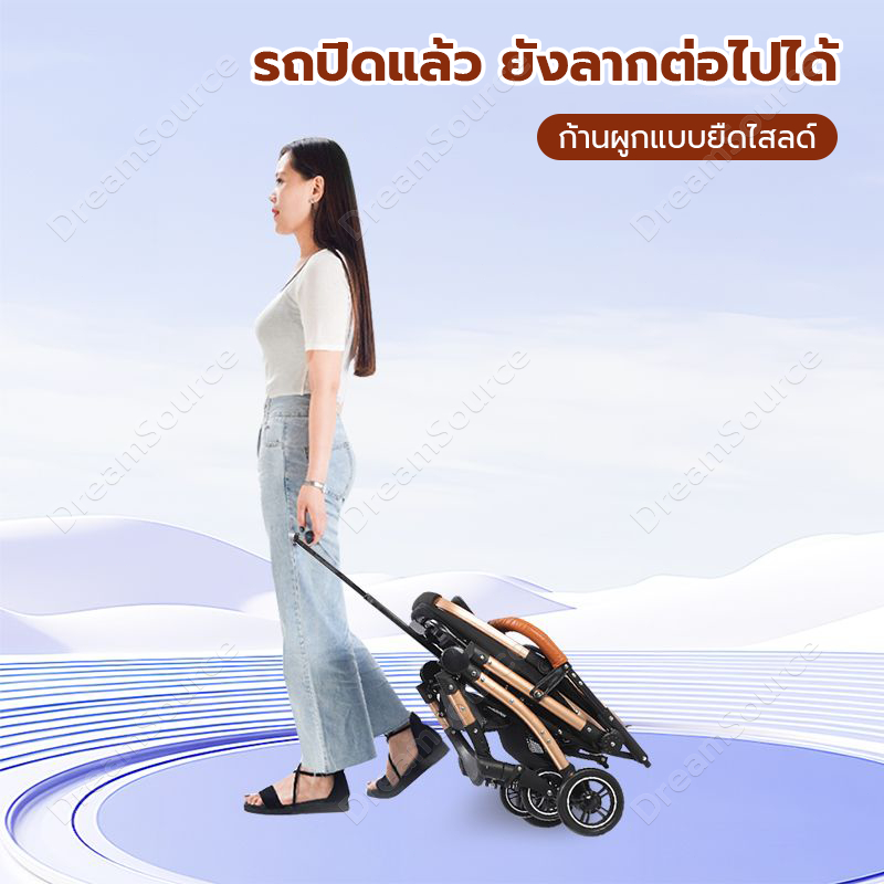 รถเข็นสัตว์เลี้ยงแบบพับได้ สกู๊ตเตอร์แมวและสุนัข รถเข็นสัตว์เลี้ยงแบบพับได้กลางแจ้ง ตะกร้าขนาดใหญ่ วัสดุน้ำหนักเบาและหนา - รูปที่ 2