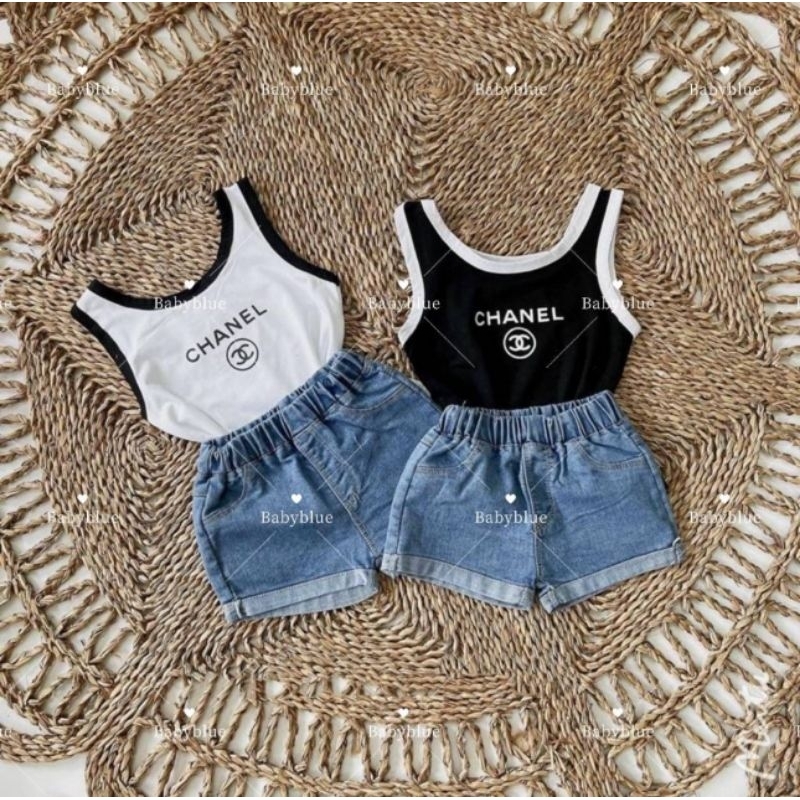 พร้อมส่ง รหัส A04 เซ็ทสองชิ้น ลูกสาวต้อนรับ Summer เที่ยวทะเล เดินชายหาด น่ารักมากแม่