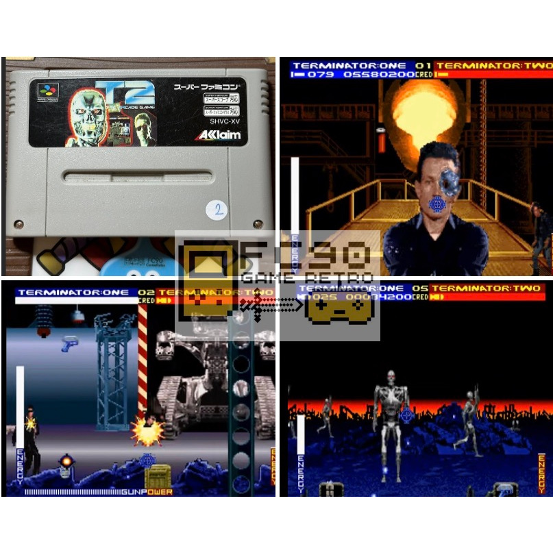 ตลับเกมคนเหล็ก T2  Terminator 2- The Arcade Game [SFC] ตลับมือสอง สำหรับนักสะสมเกมเก่ายุค90 ซุปเปอร์