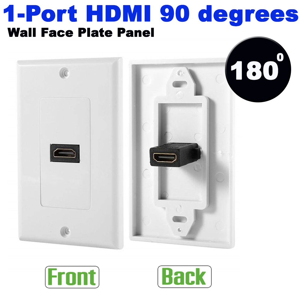 หน้ากาก เต้ารับสาย HDMI ตัวเมีย แบบ 1 ช่อง ( หัวตรง แบบ เมีย-เมีย F/F ทรงสี่เหลี่ยมผืนผ้า HDMI 1 Port Wall Plate )