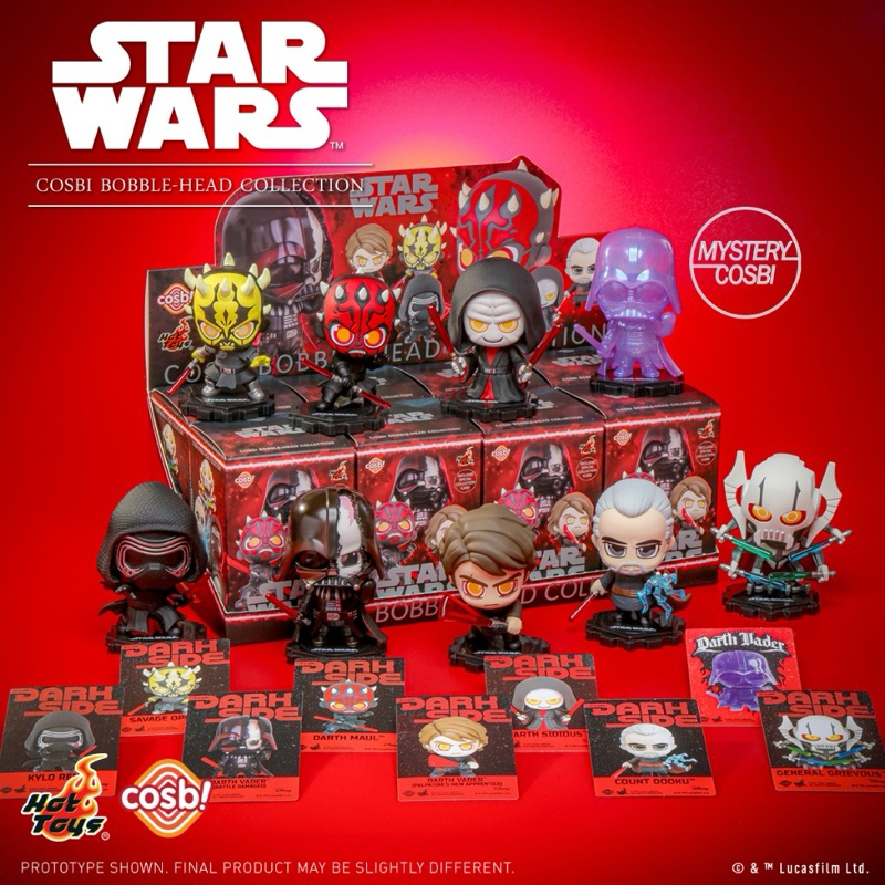 [โมเดลสะสมลิขสิทธิ์แท้] (⚠️ทักก่อนซื้อ⚠️) Hot Toys Blind Box ฟิกเกอร์ ของสะสม Cosbi - Star Wars Dark