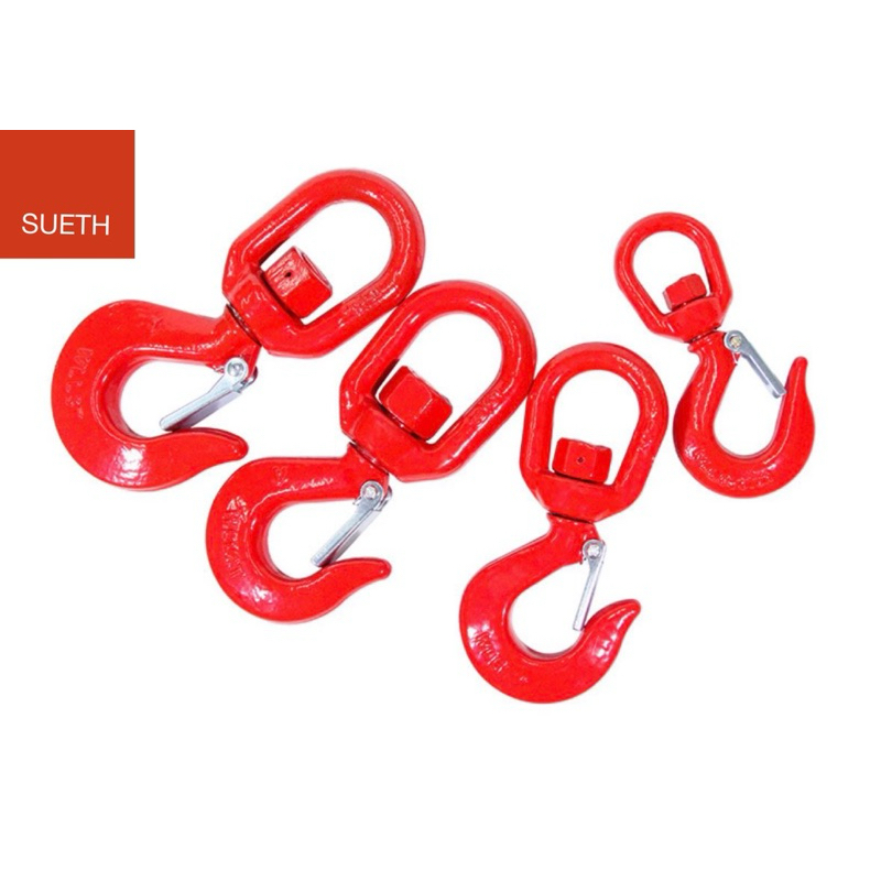 ตะขอเซฟตี้ ตะขอยกของแบบห่วงหมุน ตะขอยกของ รุ่น 322A สีแดง รับน้ำหนักได้ตั้งแต่ 0.75-3 ตัน