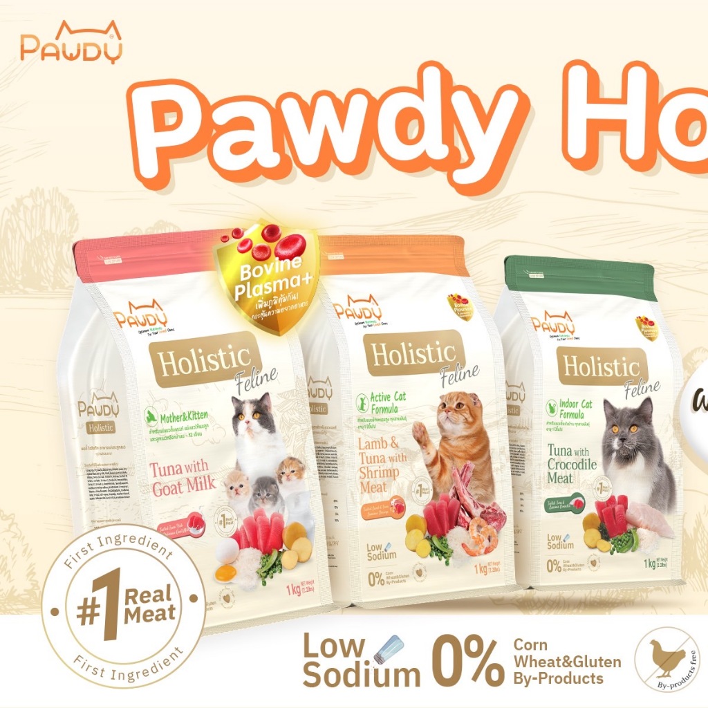 Pawdy Holistic feline 1-1.2กก.