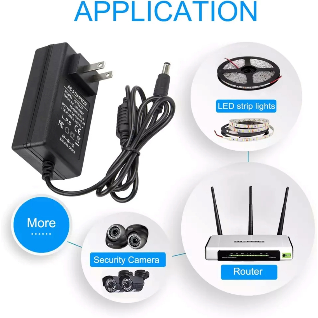 OEM AC to DC อะแดปเตอร์ Adapter 12V 2.5A 2500mA หรือ 12V 3A 3000mA (ขนาดหัว 5.5 x 2.1 มม.)