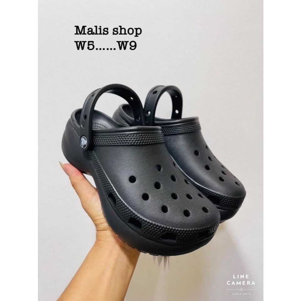CROCS Classic Platform Clog Women's ผู้หญิงรองเท้าคู่ที่ชายหาด35-40