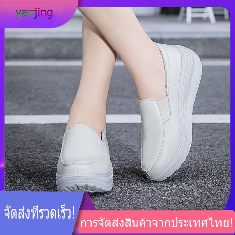 รองเท้าพยาบาล / รองเท้าสีขาว/รองเท้าหนัง/ขนาด 36-42