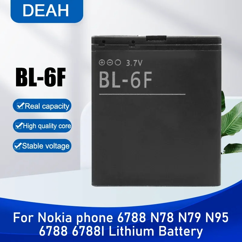 แบตเตอรี่ แท้ BL-6F สำหรับ Nokia 6788 N78 N79 N95 bl-6f ความจุแบตเตอรี่ 3.7 1200mAh โทรศัพท์6788I 67