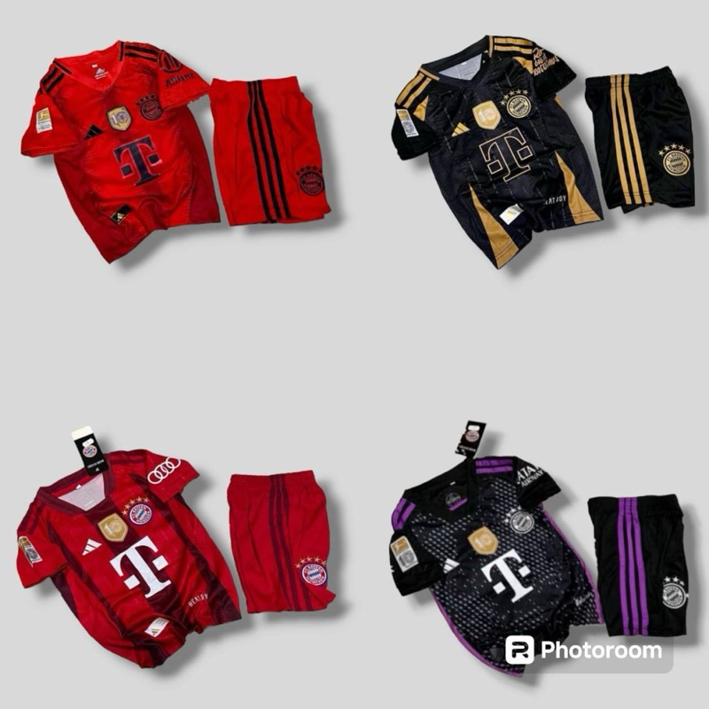 ชุดกีฬาเด็ก ทีมบาเยิร์นมิวนิค ใหม่ล่าสุด ครบเซ็ตเสื้อกางเกง