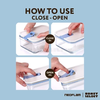 [แพ็ค3กล่อง] Neoflam Perfect Seal กล่องแก้วสุญญากาศ โมดูล่า VACUUM BOROSILICATE GLASS เข้าไมโครเวฟ เตาอบได้ ทนร้อนสูง
