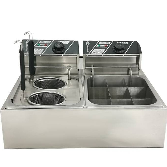 เตาทอดไฟฟ้า หม้อโอเด้ง9ช่อง หม้อลวกเส้น หม้อทอดเฟรนซ์ฟรายส์ เตาโอเด้ง เตาไฟฟ้าแบบ2in1🍟🍢