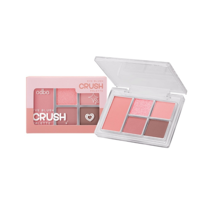 Odbo Eye Blush Crush Palette 6g โอดีบีโอ อาย บลัช พาเลท ODS04 (1 ตลับ)