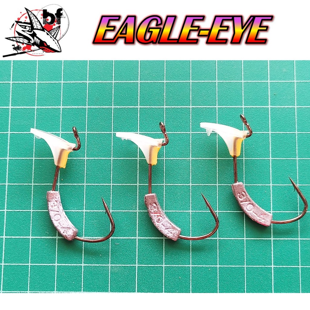 ตะขอ JIG EAGLE-EYE WT-20 (1ซองมี3ตัว) ตะขอเบ็ดมาพร้อมตะกั่วและแป้นยาง ราคา ถูกที่สุด ดีลบีเคเค แกลเลอรีภาพที่ 3
