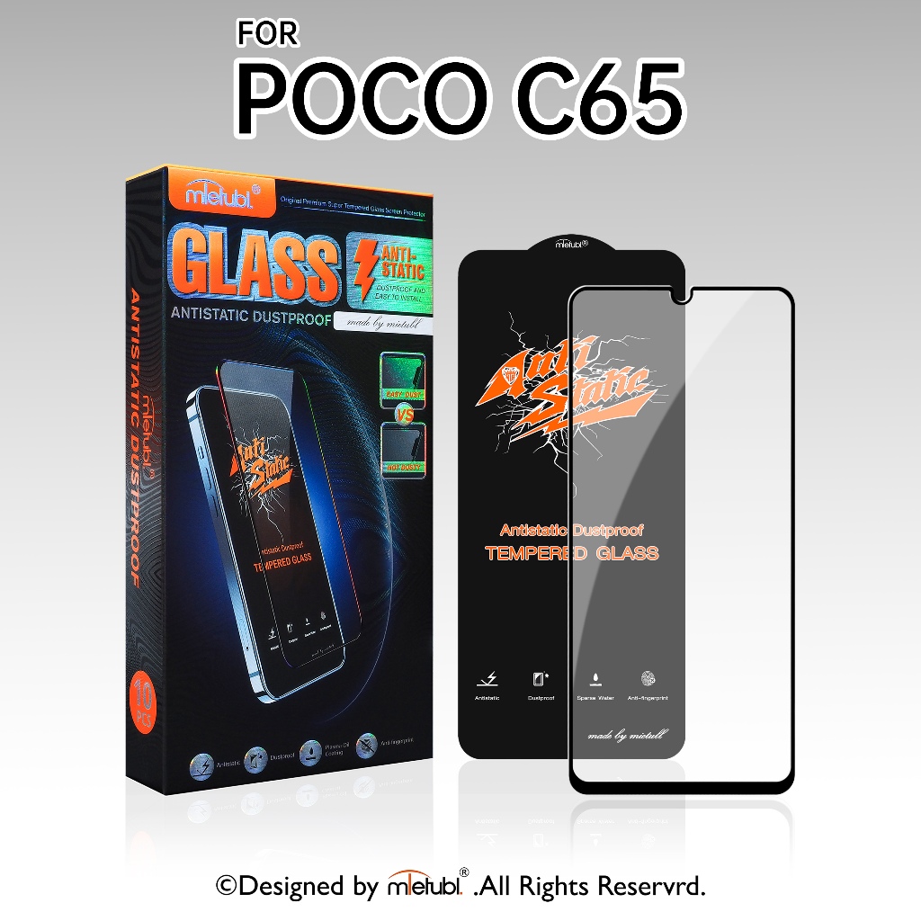 กระจกนิรภัย ฟิล์มไฮโดรเจล Mietubl FOR POCO C65 เต็มจอ