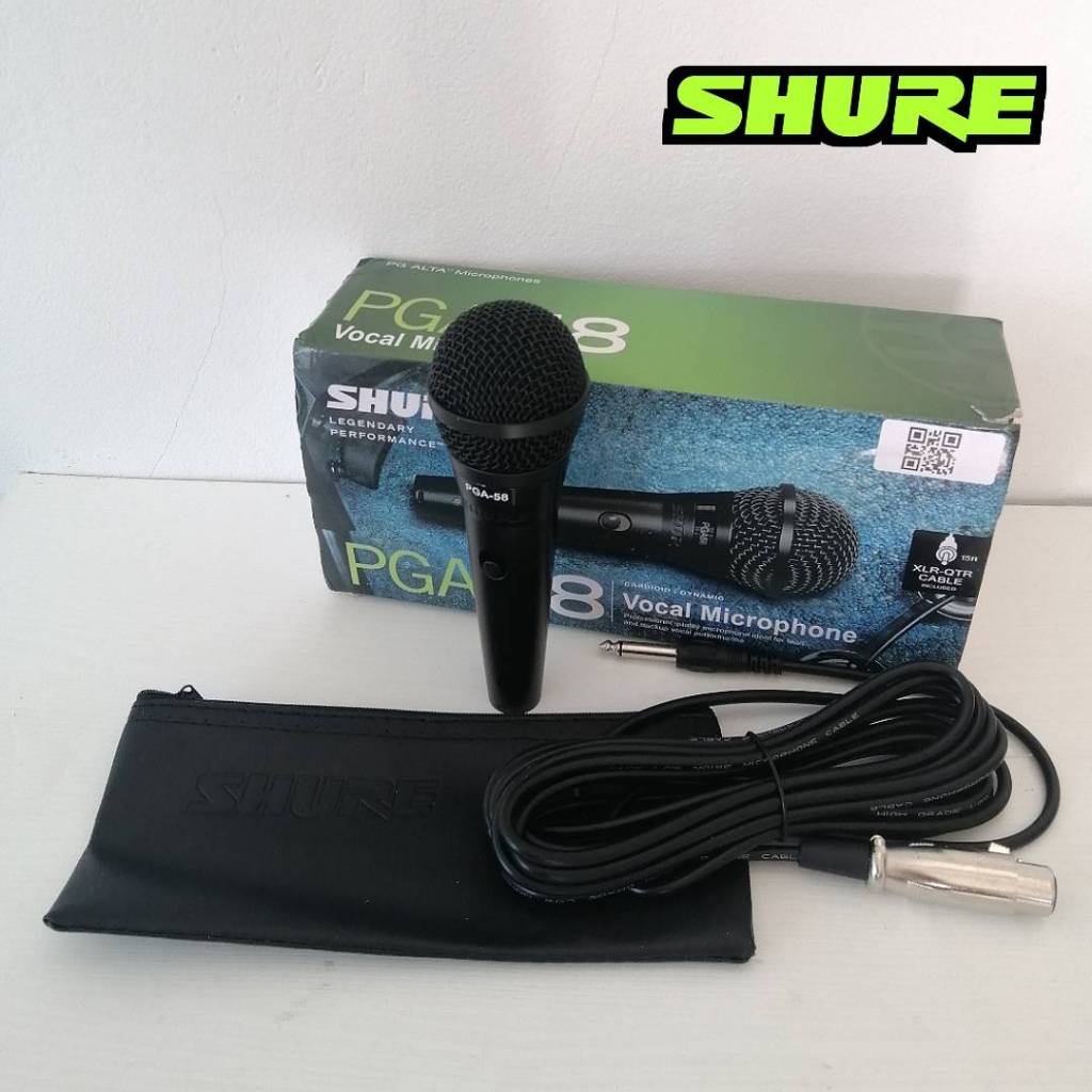 SHURE PGA58 ไมโครโฟน แท้ จาก SHURE ไมโครโฟนคุณภาพระดับมืออาชีพเหมาะสำหรับการแสดงเสียงร้องเพลงและพูด