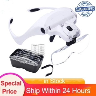 ลดจัดหนัก แว่นขยาย 5 เลนส์ เลนส์มีไฟ LED คู่ เหมาะกับการถนอม…