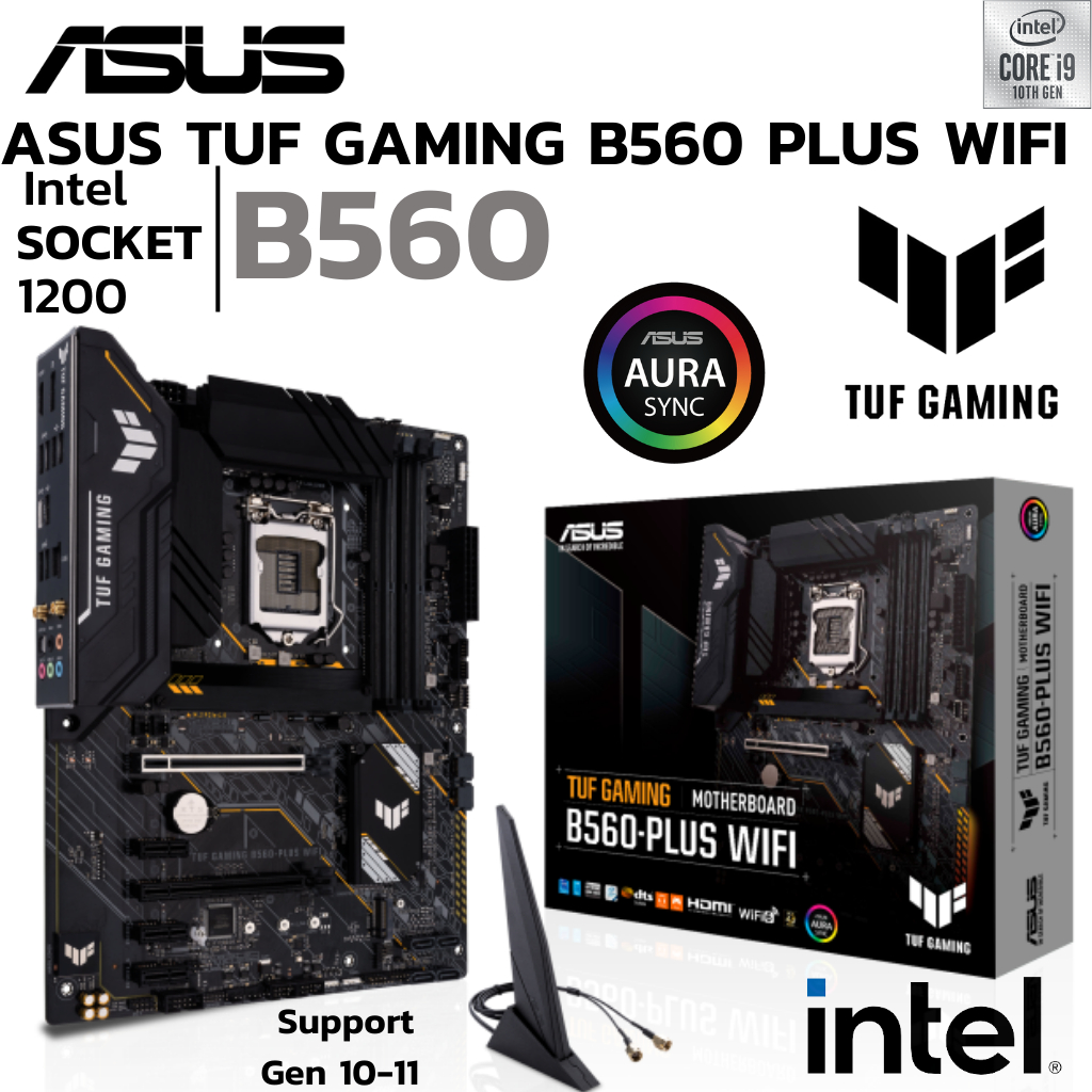 MAINBOARD (เมนบอร์ด) 1200 ASUS TUF GAMING B560-PLUS WIFI DDR4 Support Gen 10 Gen 11