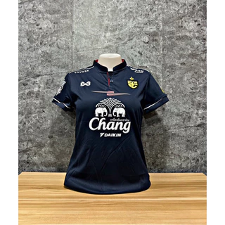 เสื้อบอลเสื้อกีฬาคอจีนผู้หญิงขนาดฟรีไซร้อก32ถึง38ทรงเข้ารูปป้ายห้อยxL