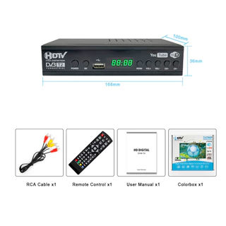 กล่องทีวี กล่องดิจิตอลทีวี กล่องรับสัญญาณ DVB T2กล่องรับสัญญาณทีวีดิจิตอล กล่องรับสัญญาณทีวี TV BOX