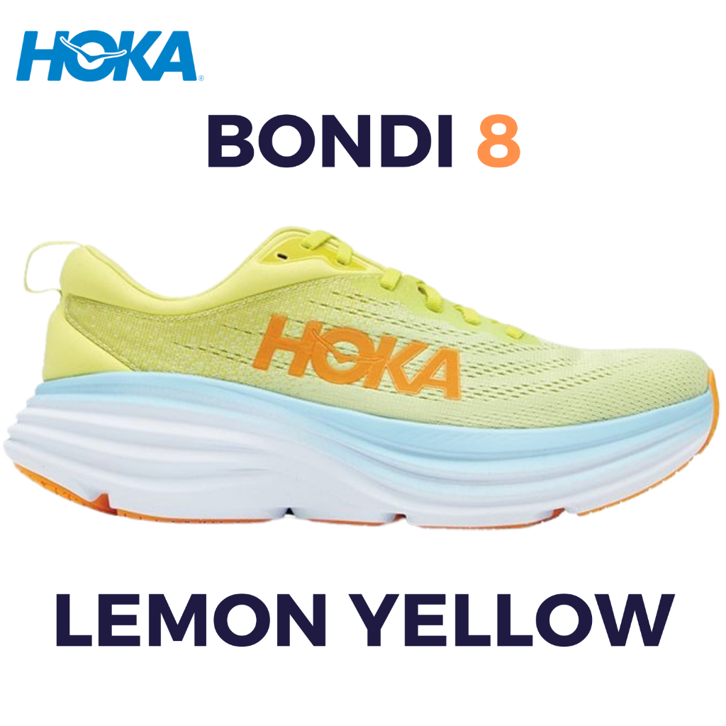 รองเท้าวิ่ง Hoka Bondi 8 Lemon Yellow