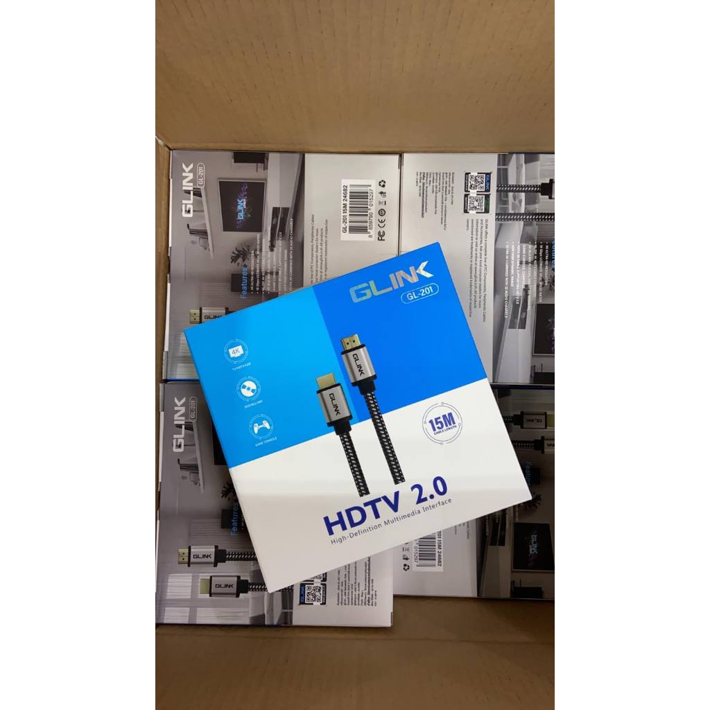 ส่งจากไทย สาย HDMI to HDMI Glink GL201 GL-201 GLINK HDMI 2.0 5-20ม.พร้อมส่ง