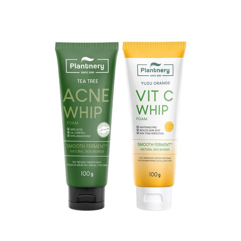Plantnery Whip Foam แพลนท์เนอรี่ วิปโฟมล้างหน้า 100g (Tea Tree/Yuzu Orange)