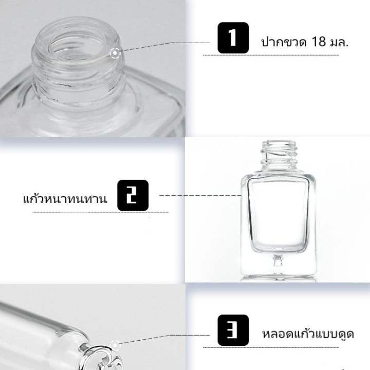 ขวดแก้วสีใส ขวดแก้วอโรมา SYB18-PURE*50ml สำหรับบรรจุน้ำมันหอมระเหย ใส่สารสกัดของเหลว cosmetics packaging glass bottle