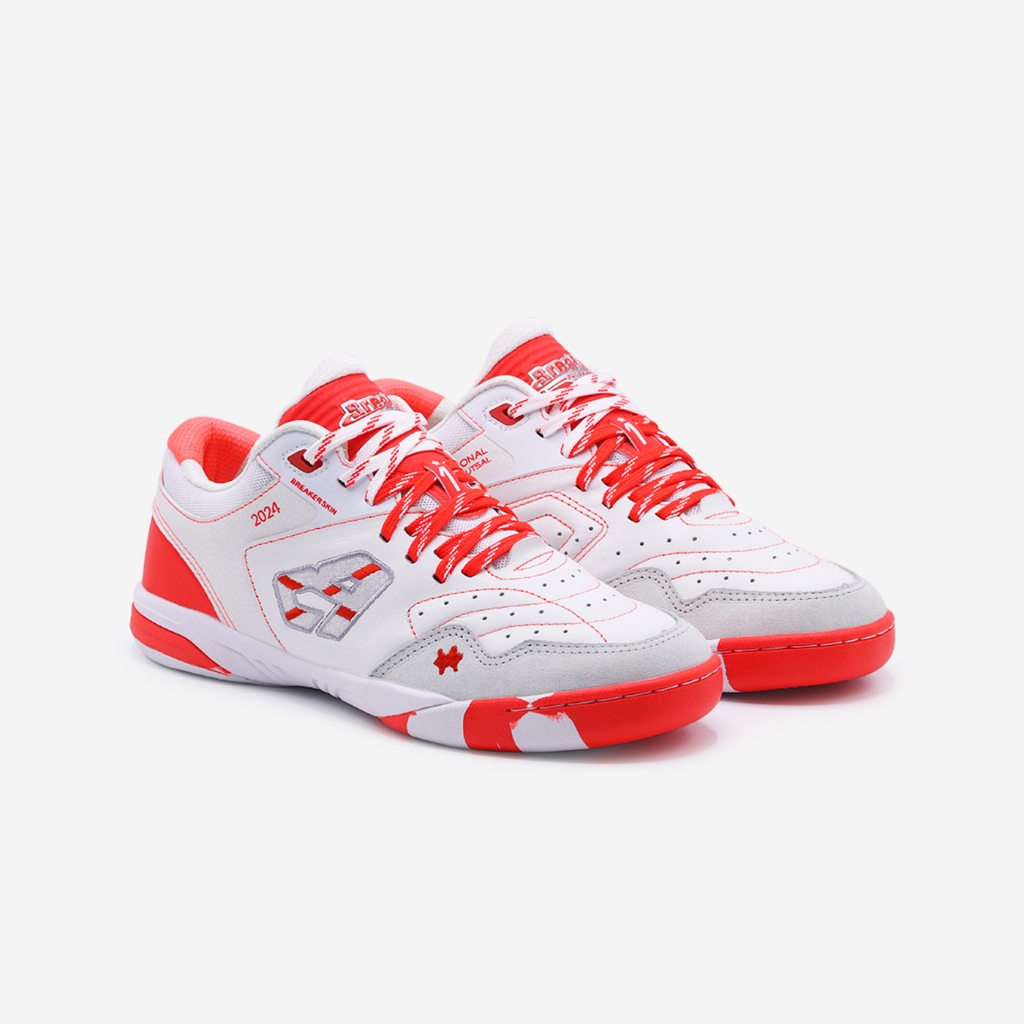 Breaker รุ่น Breaker Real (REAL11)  รองเท้าฟุตซอลเบรกเกอร์ สี White Red Size 38-44
