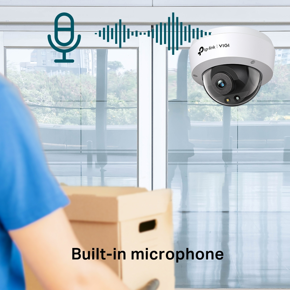 TP-Link กล้องวงจรปิด 4MP ภาพสี24ชม. มีไมค์ในตัว IP67 IK10 POE&DC รุ่น VIGI C240 - แบบเลือกซื้อ