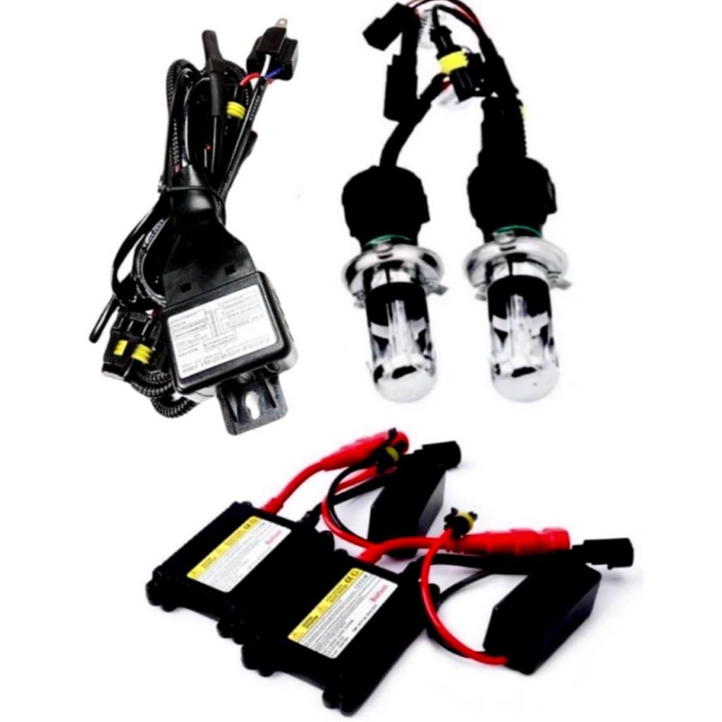 fd_24hr ชุดหลอดไฟ XENON HID 35Wเป็นชุด 1คู่ ขั้วH4-H/L พร้อมสายH4slide ค่าสี 4300K 6000K 8000K 10000