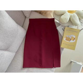 กระโปรงทำงานทรงเอ (ไม่ใช่ทรงสอบ) ยาว 24 นิ้ว ผ่าสูง 9 นิ้ว เอวสูง