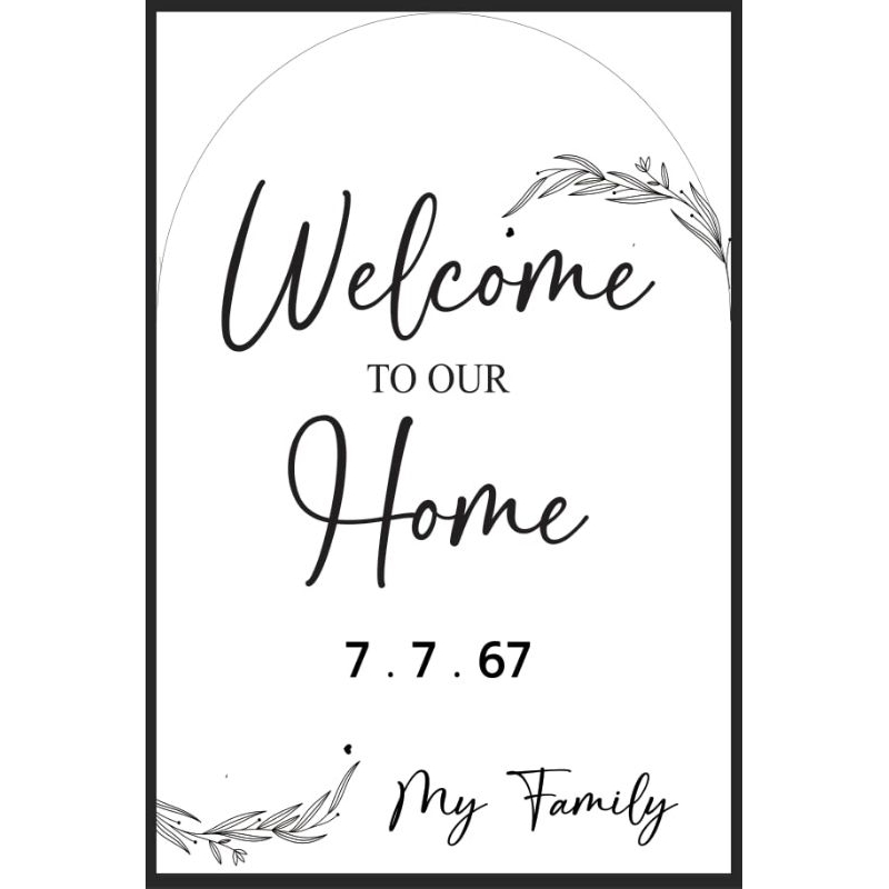 สติ๊กเกอร์​ welcome​ หน้างานแต่งหรืองานอื่นๆ​ กระจกสูง
