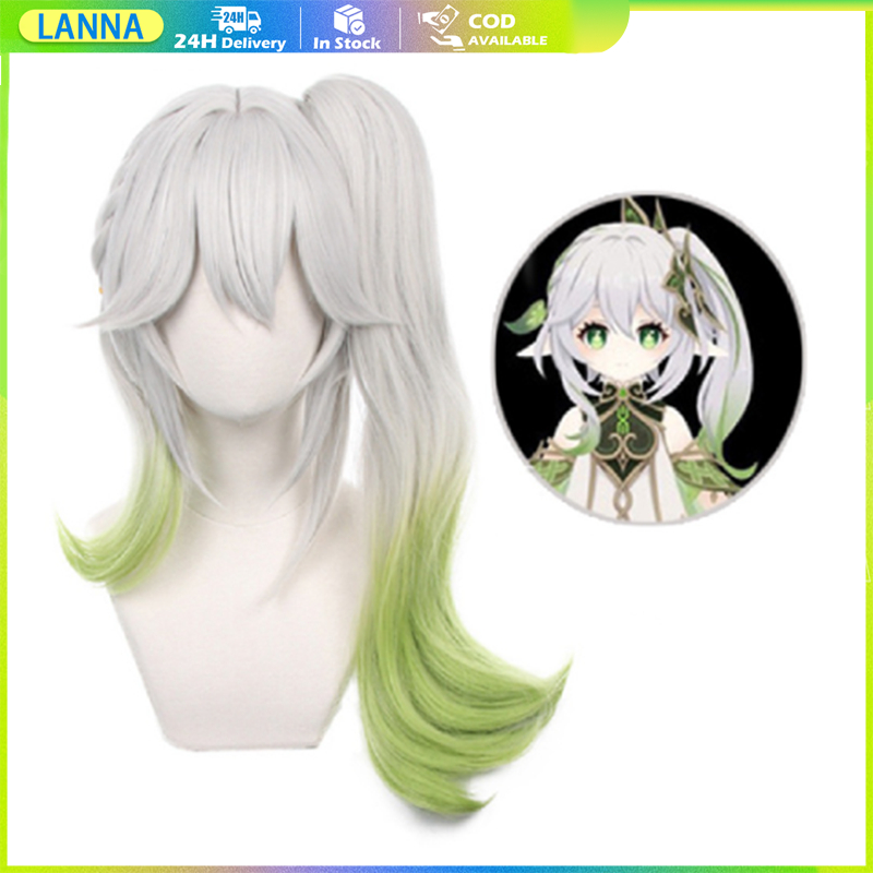 วิกผมอนิเมะคอสเพลย์  Genshin impact วิก nahida wig จัดส่งภัยใน24ชั่วโมง