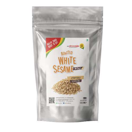 งาขาวอบ ไม่ใส่เกลือ 200 กรัม/Roasted white sesame without salt 200 g. (สินค้าอบพร้อมทาน)