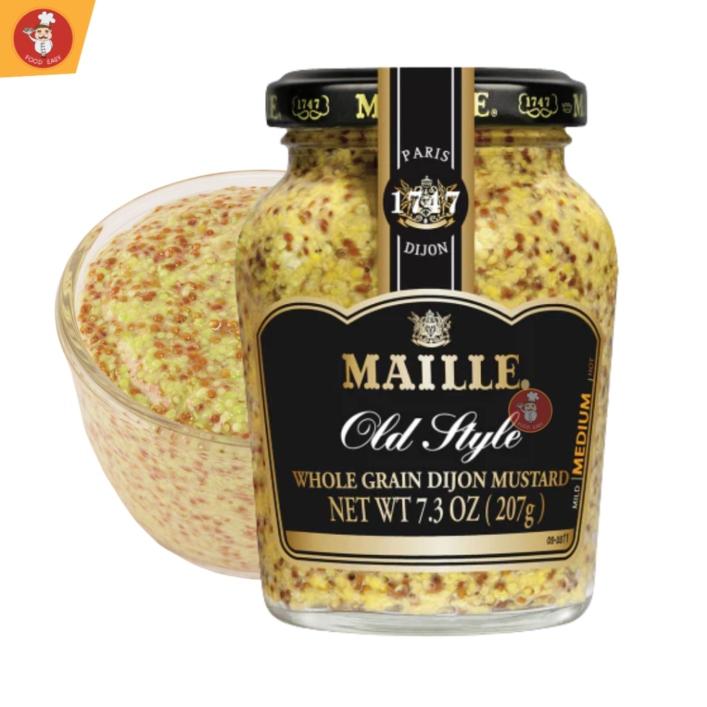 โฮลเกรนมัสตาร์ด ผสมเมล็ดมัสตาร์ด MAILLE WHOLEGRAIN MUSTARD 210 g