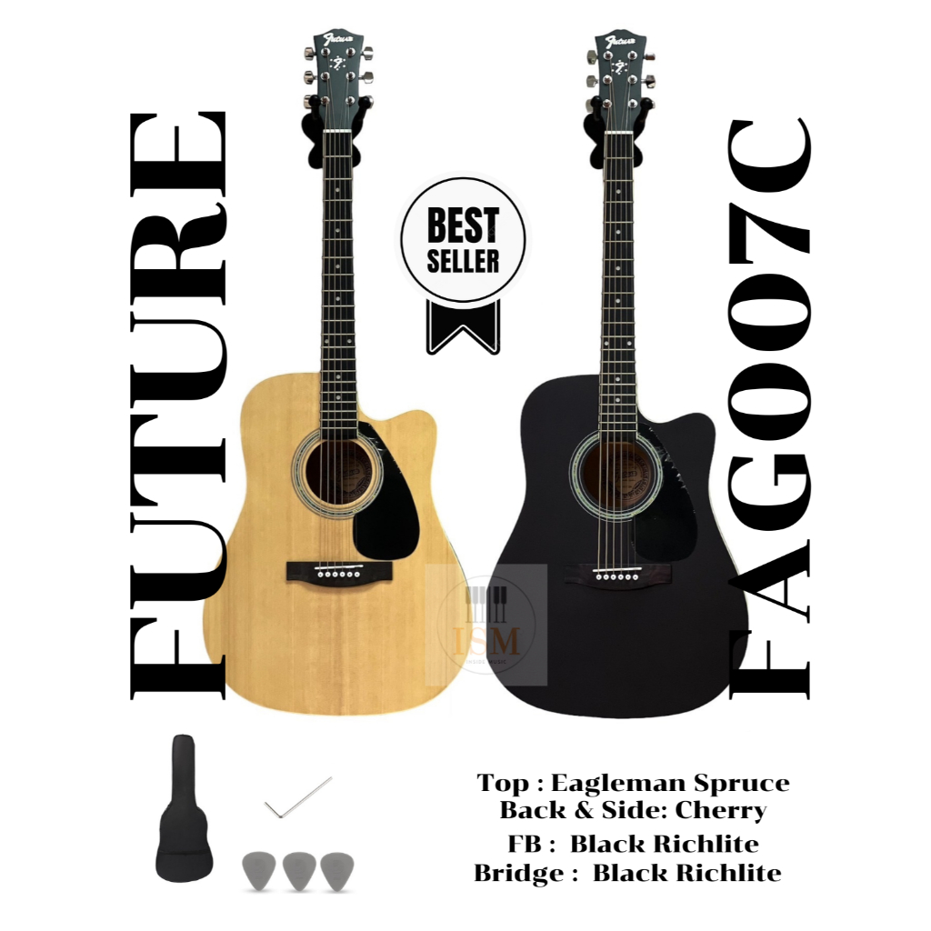 Future กีต้าร์โปร่ง 41" ชายเว้า Acoustic Guitar 41" Cutaway รุ่น FAG-007C