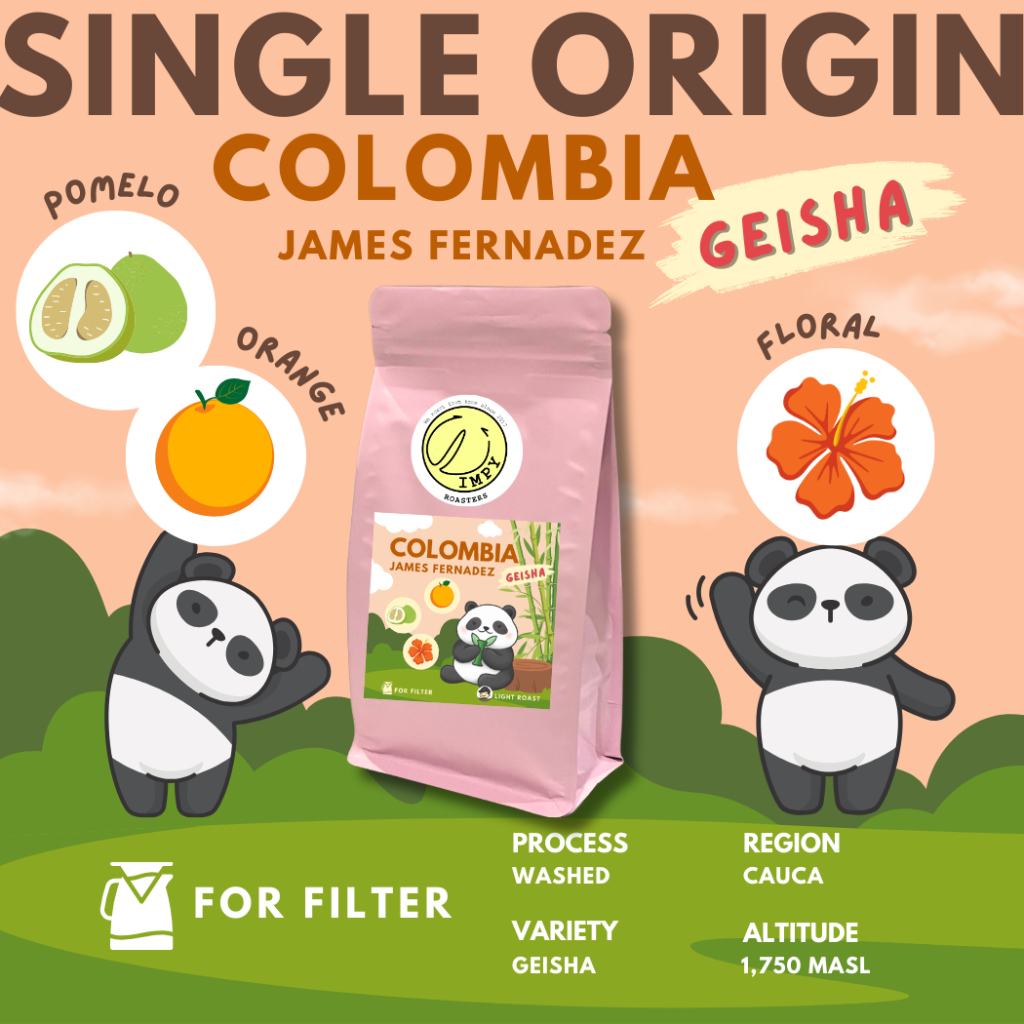 เมล็ดกาแฟ Colombia Geisha ขนาด 100g. by Wimpy Roasters