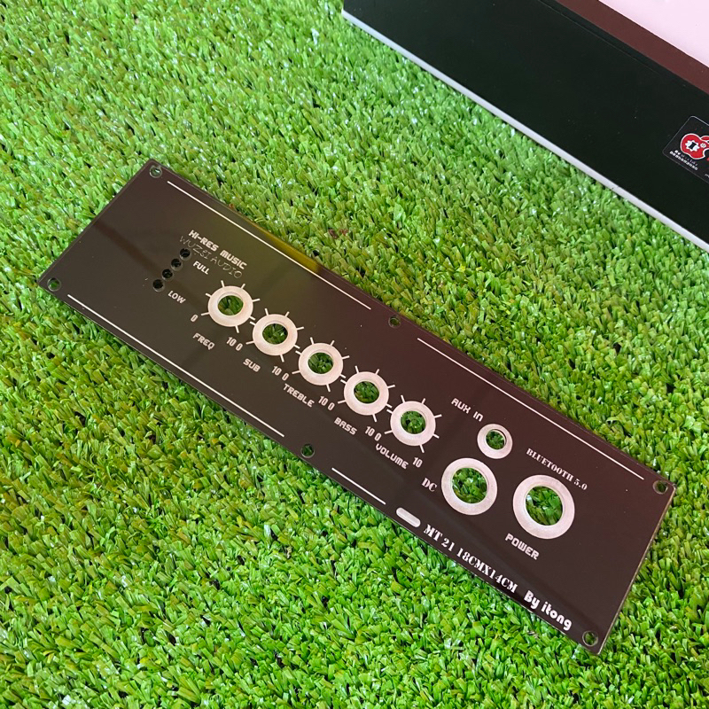 แผ่นเพลท Mt21 ช่อง 18cm x 4cm ลำโพงบลูทูธ diy สีดำเงา 1 ชิ้น