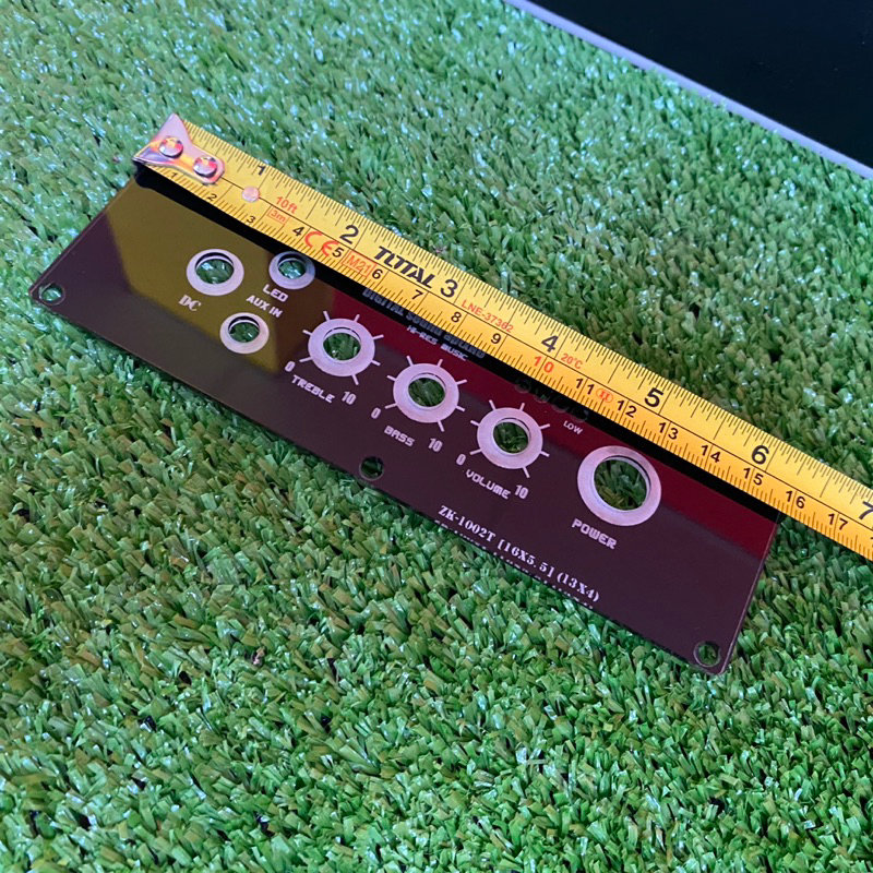 แผ่นเพลท ZK 1002t สีดำเงา 13cm x 4cm ลำโพงบลูทูธdiy 1 ชิ้น