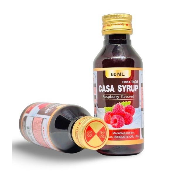 Casa Syrup 60ml น้ำหวานสูตรพรีเมี่ยมกลิ่นราสเบอร์รี่