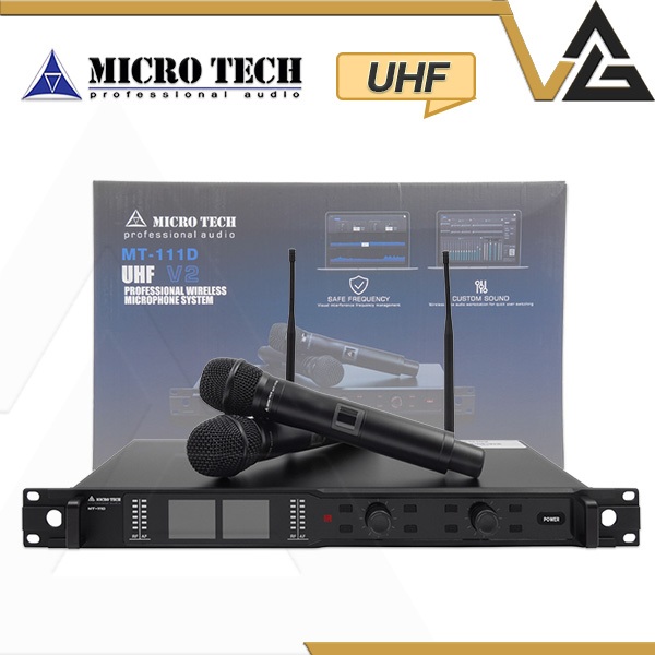 MICRO TECH MT-111D ไมค์ลอย มี กระเป๋า ไมค์ เอฟเฟค EQ ไมโครโฟน ไร้สาย คลื่น UHF Wireless Microphone