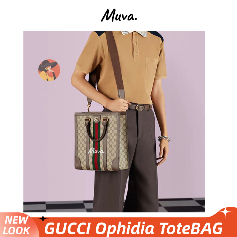 กุชชี่👜Gucci Ophidia Medium Tote/กระเป๋าสะพายข้าง