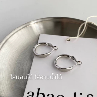 MEET💕ต่างหูเงิน Circle ต่างหูแฟชั่น ต่างหูห่วง ตุ้มหูเงินแท้925 ต่างหูผู้หญิง ต่างหูเกาหลี ต่างหู